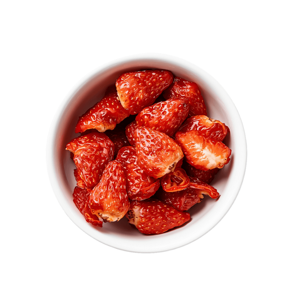 Dried strawberries · vivid & sweet