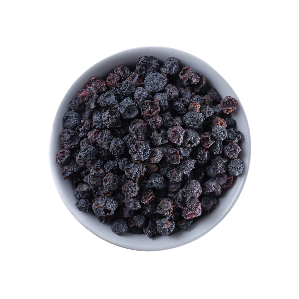Bulk dried blueberries in a bowl